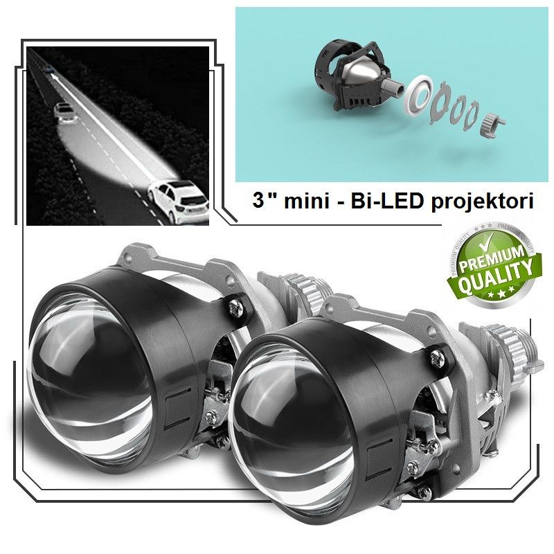 H7 BI LED - PROJEKTORI MINI 3" (LED CHIP UGRADJEN) Beograd Zemun